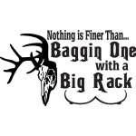 Nothing is Finer Than Baggin One with a Big Rack Skull Sticker