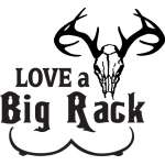 Love a Big Rack Deer Skull Sticker