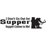 I Don't Go Out For Supper, Supper Comes To Me Bowhunting Sticker 2