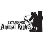 I Stand For Animal Rights Bowhunter Sticker