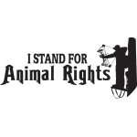 I Stand For Animal Rights Bowhunter Sticker 2