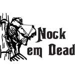 Nock em Dead Bowhunting Sticker
