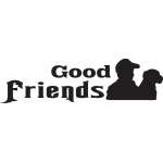 Good Friends Boy and Dog Sticker