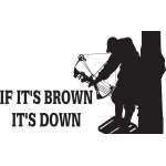 If Its Brown Its Down Bowhunter Sticker 2