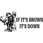 If Its Brown Its Down Bowhunter Sticker 3
