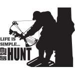 Life is Simple Eat Sleep Hunt Bowhunting Sticker 2