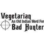 Vegetarian An Old Indian Word for Bad Huner Sticker