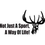 Not Just a Sport A Way of Life Buck Sticker 3