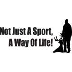 Not Just a Sport A Way of Life Buck Sticker 4
