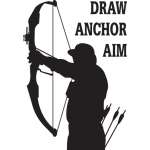 Draw Anchor Aim Bowhunting Sticker