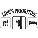 Life's Priorities Eat Bowhunt Sleep Sticker
