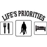 Lifes Priorities Eat Duck Hunt Sleep Sticker