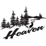 Heaven Buck in Woods Sticker