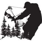 Bowhunter in Trees Sticker 2