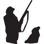 Man and Dog Duck Hunting Sticker 2