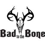 Bad to the Bone Deer Skull Sticker