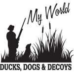 My World Ducks Dogs Decoys Sticker