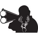 Man Shooting Deer Sticker 2