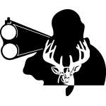 Man Shooting Deer Sticker 4