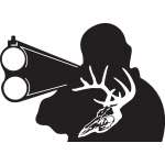 Man Shooting Deer Sticker 6