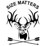 Size Matters Deer Sticker