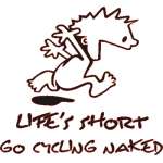 Lifes Short, Go Cycling Naked Sticker
