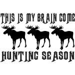 This is my Brain Come Hunting Season Moose Sticker