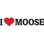 I Love Moose Sticker