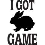 I Game Rabbit Sticker