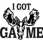I Got Game Moose Sticker