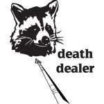 Death Dealer Racoon Sticker 3