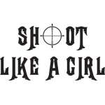 Shoot Like a Girl Sticker 2