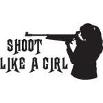 Shoot Like a Girl Sticker 3