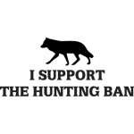 I Support The Hunting Ban Fox Sticker