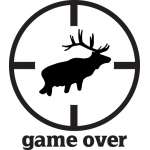 Game Over Elk in Bullseye Sticker 2