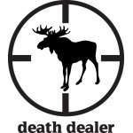 Death Dealer Moose in Bullseye Sticker