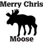 Merry Chris Moose Sticker