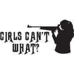 Girls Can't What Girl Shooting Sticker