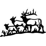 Elk Family Sticker 3