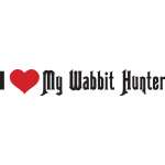 I Love My Wabbit Hunter Sticker