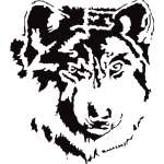 Wolf Head Sticker 2