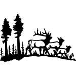 Elk Family Sticker 4