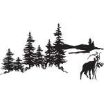 Elk in Woods Sticker 3