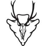 Elk Skull in Arrowhead Sticker