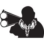 Man Shooting with Moose Sticker 2