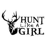 Hunt Like a Girl Buck Sticker
