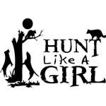 Hunt Like a Girl Coon Sticker