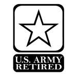 Retired Army Star Sticker