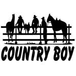 Country Boy Rebel Flag Sticker