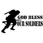 God Bless Our Soldiers Sticker